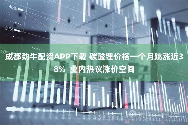 成都劲牛配资APP下载 碳酸锂价格一个月跳涨近38%  业内热议涨价空间