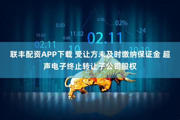 联丰配资APP下载 受让方未及时缴纳保证金 超声电子终止转让子公司股权