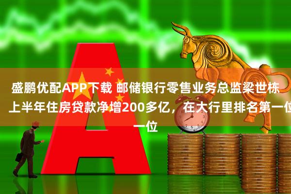 盛鹏优配APP下载 邮储银行零售业务总监梁世栋：上半年住房贷款净增200多亿，在大行里排名第一位